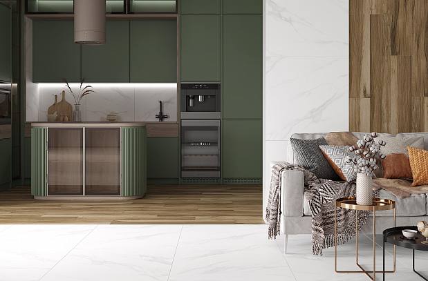 Marmara White Керамогранит белый 80x80 Лаппатированный